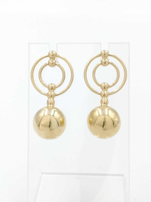 Gold Ball Earrings - Yellow Gold 14k (.585) 8.8 grams