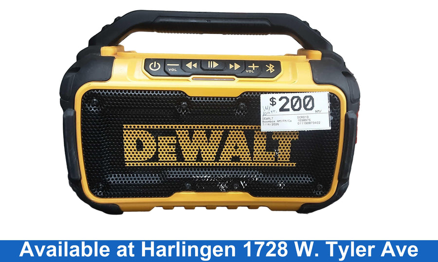 Dewalt Dcr010 Yellow Boombox Radio