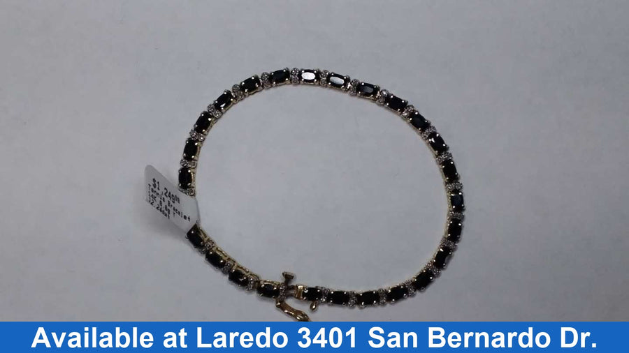 Tennis Bracelet - Yellow Gold 14k (.585) 8.8 grams 8 inch
