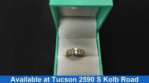 Women's Ring - Anniversary - Yellow Gold 14k (.585) 3.6 grams Size 6.5