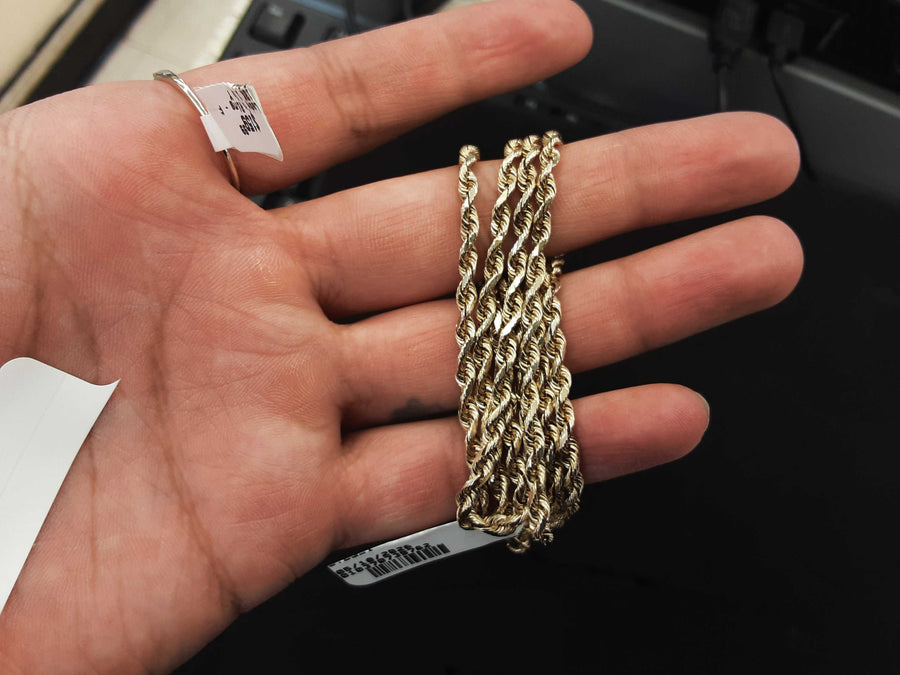 Rope Chain - Yellow Gold 10k (.417) 13.5 grams 25 inch