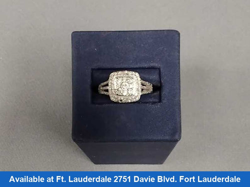 Women's Ring - White Gold 10k (.417) 4.5 grams Size 7.5