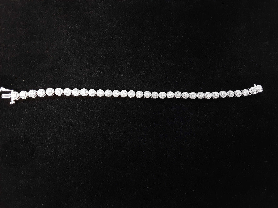 Tennis Bracelet - White Gold 14k (.585) 11 grams 10 inch