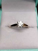 Women's Ring - Solitaire - Yellow Gold 10k (.417) 2.1 grams Size 20