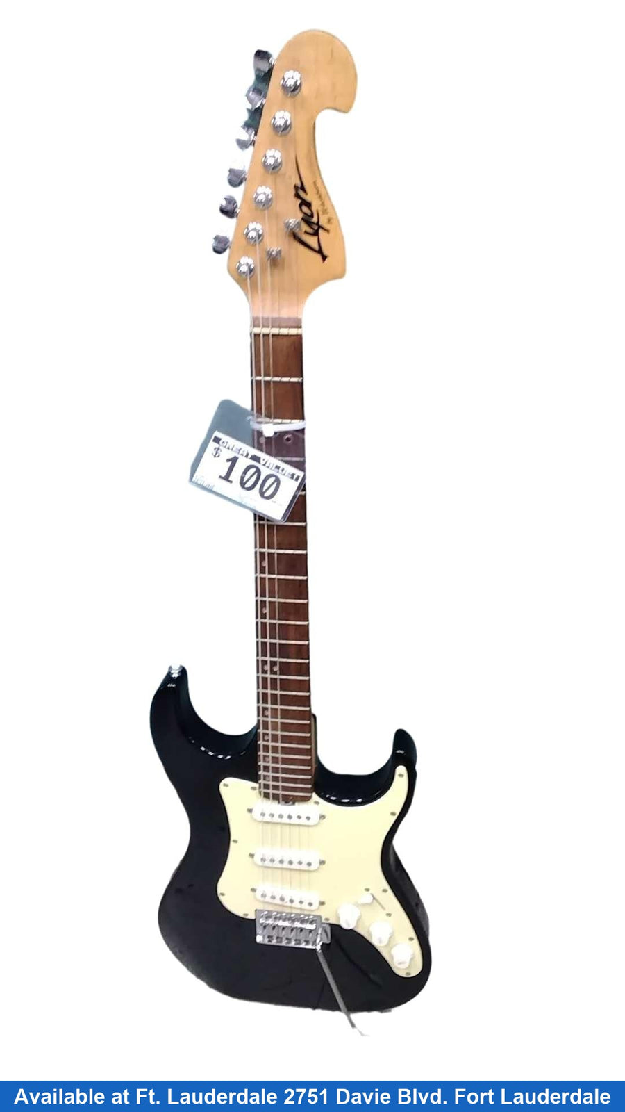 Lyon By Washburn Black Electric Classic Guitar