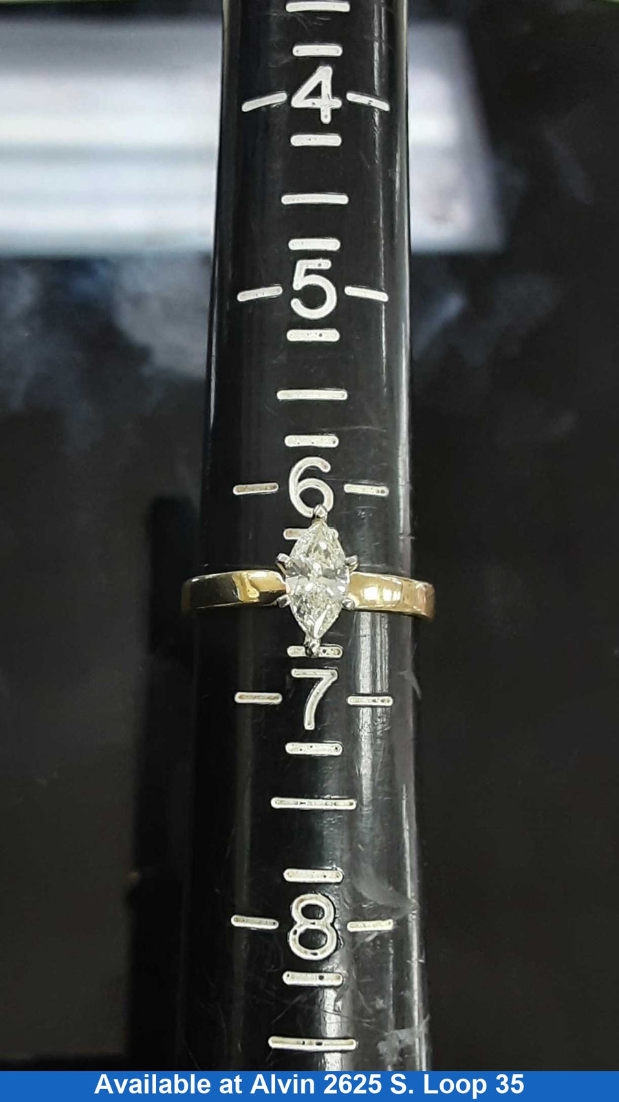 Women's Ring - Solitaire - Yellow Gold 14k (.585) 2.5 grams Size 6.5