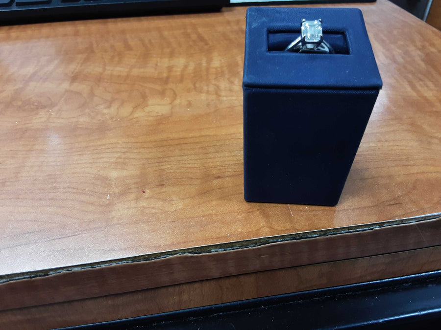 Ring - Engagement Set - White Gold 14k (.585) 4.3 grams Size 7.5