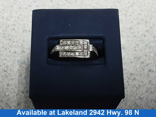 Men's Ring - White Gold 10k (.417) 4.2 grams Size 8