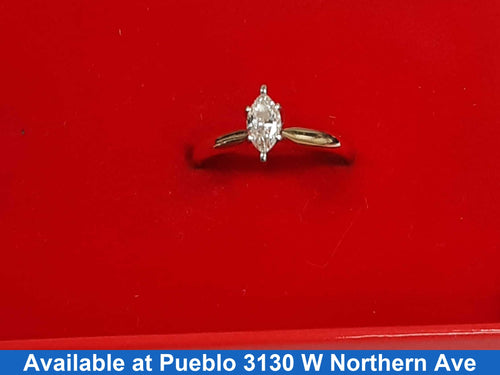 Women's Ring - Solitaire - Yellow Gold 14k (.585) 2.3 grams Size 7