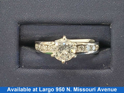 Women's Ring - Solitaire - White Gold 14k (.585) 2.7 grams Size 5.5