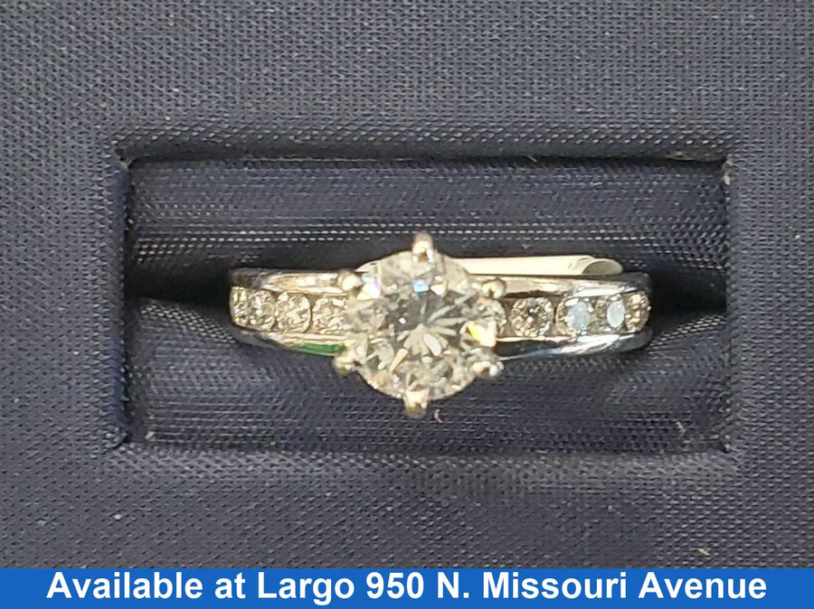 Women's Ring - Solitaire - White Gold 14k (.585) 2.7 grams Size 5.5