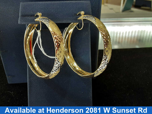 Hoop Earrings - Yellow Gold 14k (.585) 7.7 grams