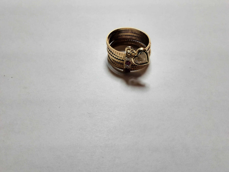 Women's Ring - Yellow Gold 14k (.585) 6.3 grams Size 9.5