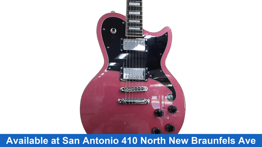 D'angelico Kp210747 Pink Electric Classic Guitar