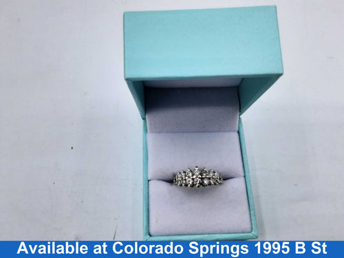 Women's Ring - Anniversary - White Gold 14k (.585) 3.4 grams Size 8.5