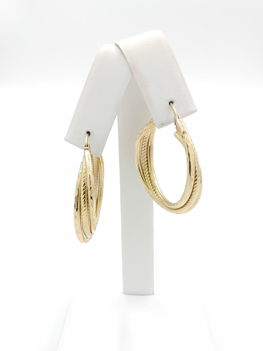 Hoop Earrings - Yellow Gold 14k (.585) 4.3 grams