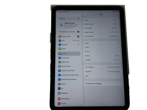 Apple A3354__ipad 11th Gen Silver Tablet