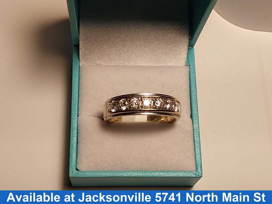 Ring - Wedding Band - White Gold 14k (.585) 11.7 grams Size 13