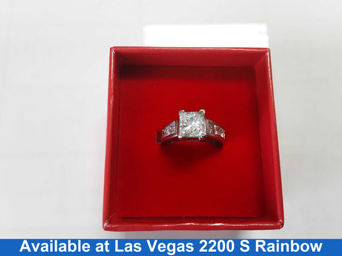 Ring - Wedding Set - White Gold 14k (.585) 6 grams Size 20