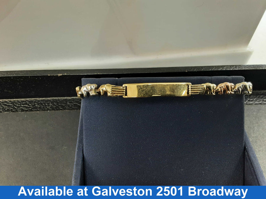 ID Bracelet - Tricolor Gold 14k (.585) 6.5 grams 7 inch
