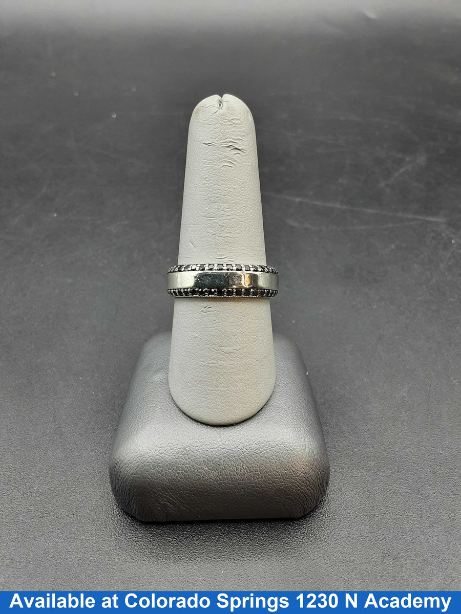 Ring - Wedding Band - White Gold 14k (.585) 7.8 grams Size 8.5