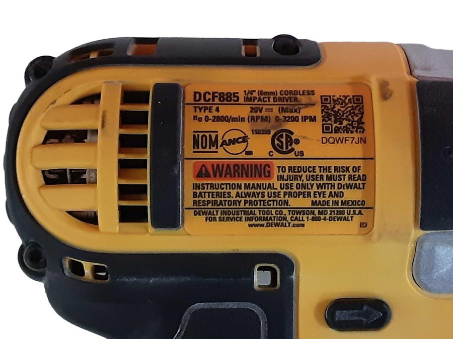 Dewalt Dcf885 Yellow Cordless Impact Drill