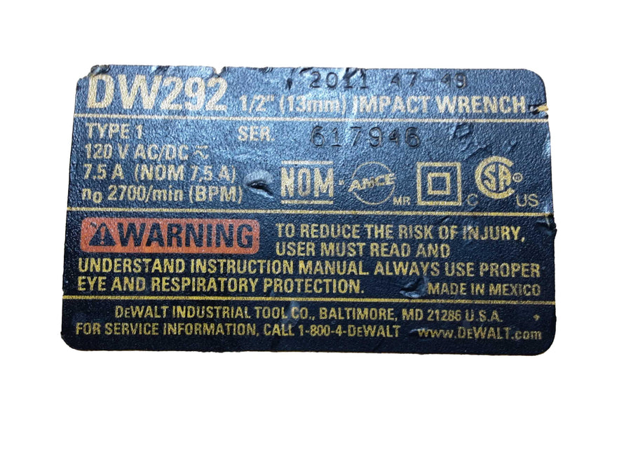 Dewalt Dw292 Yellow Corded Impact Drill