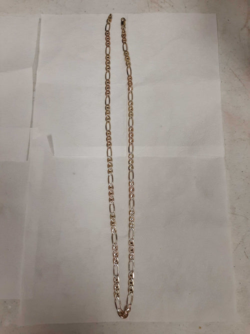 Figaro Chain - Tricolor Gold 14k (.585) 20.2 grams 24 inch