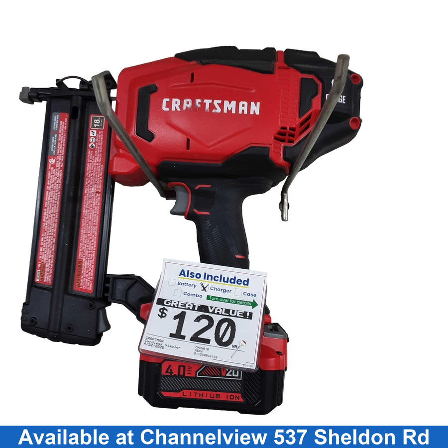 Craftman Cmcn618 Red Cordless Stapler
