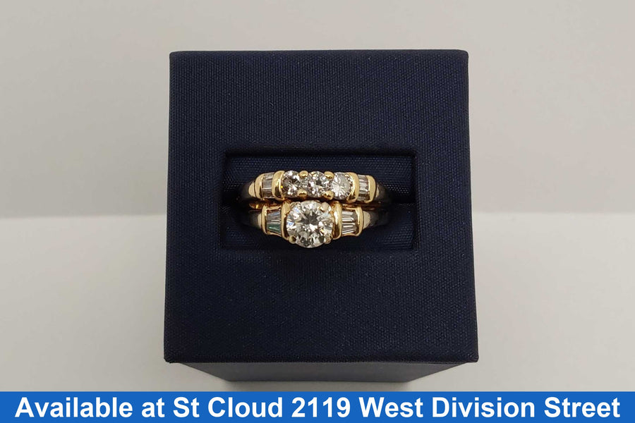 Ring - Engagement Set - Yellow Gold 10k (.417) 5.67 grams Size 8