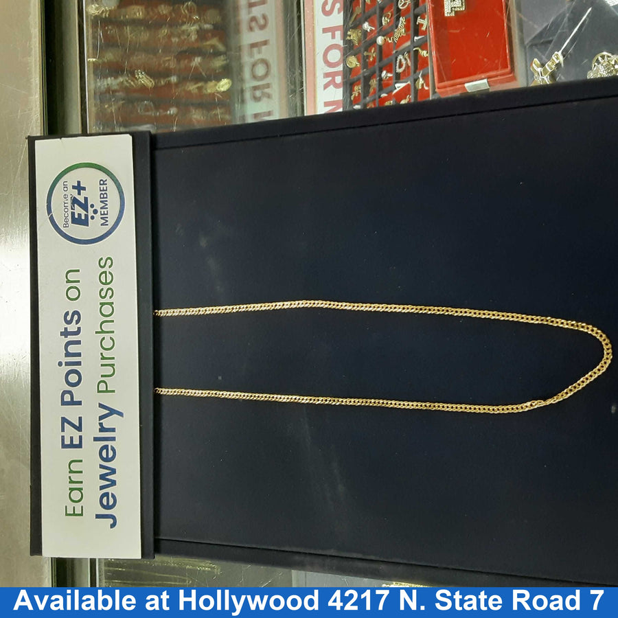 Cuban Link Chain - Yellow Gold 14k (.585) 6.2 grams 20 inch