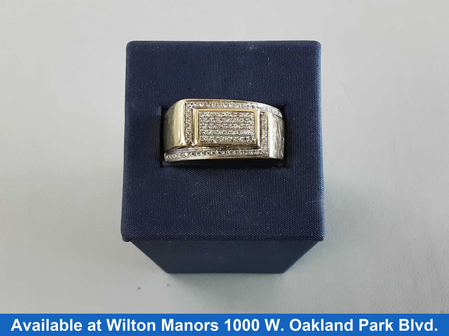 Men's Ring - Yellow Gold 10k (.417) 7.2 grams Size 11.5