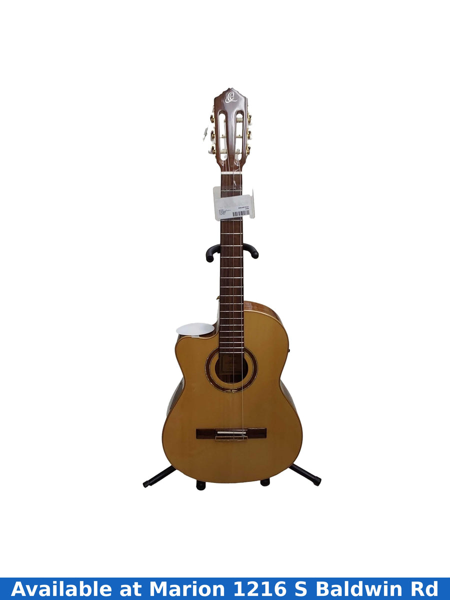 Ortega Rce138sn-l Brown Acoustic / Electric Classic Guitar