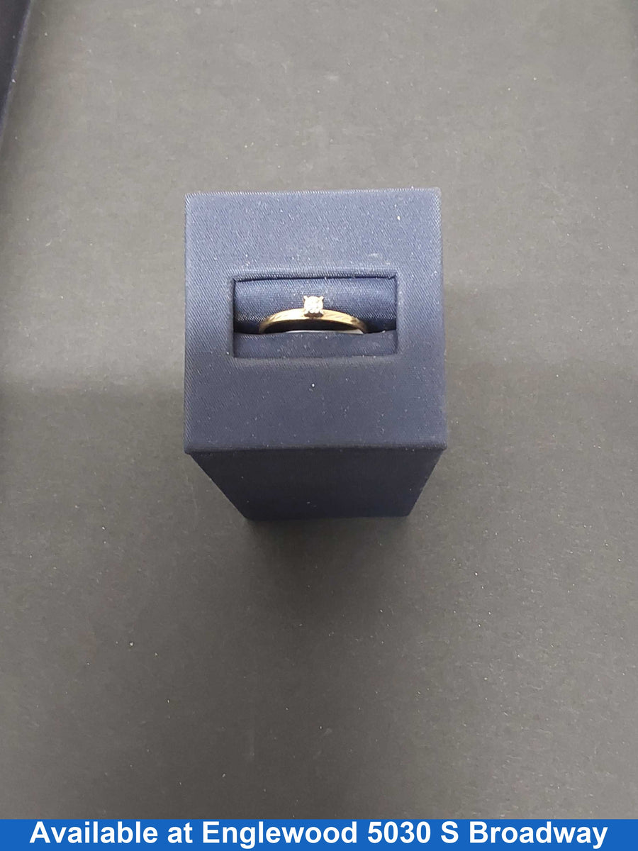 Women's Ring - Solitaire - Yellow Gold 10k (.417) 0.7 grams Size 6