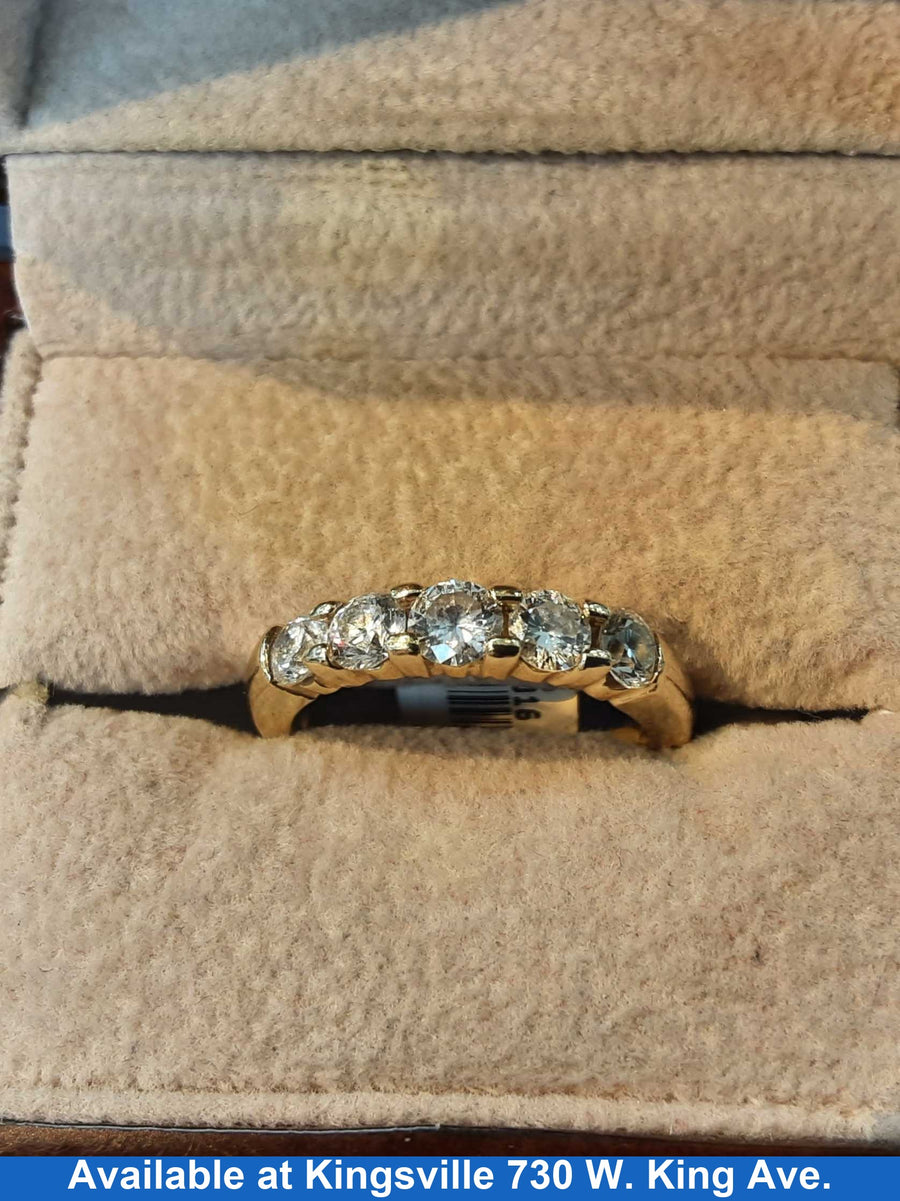 Women's Ring - Anniversary - Yellow Gold 14k (.585) 4.5 grams Size 7