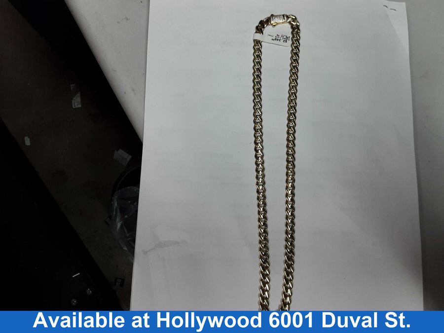 Cuban Link Chain - Yellow Gold 10k (.417) 22.4 grams 18 inch