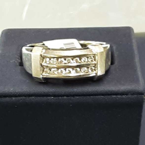 Men's Ring - White Gold 10k (.417) 3.9 grams Size 11