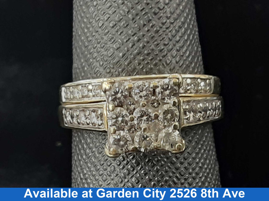 Ring - Engagement Set - Yellow Gold 10k (.417) 3.5 grams Size 7