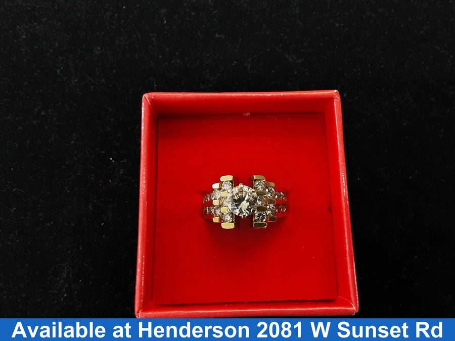 Ring - Wedding Set - Yellow Gold 18k (.750) 15 grams Size 7.5