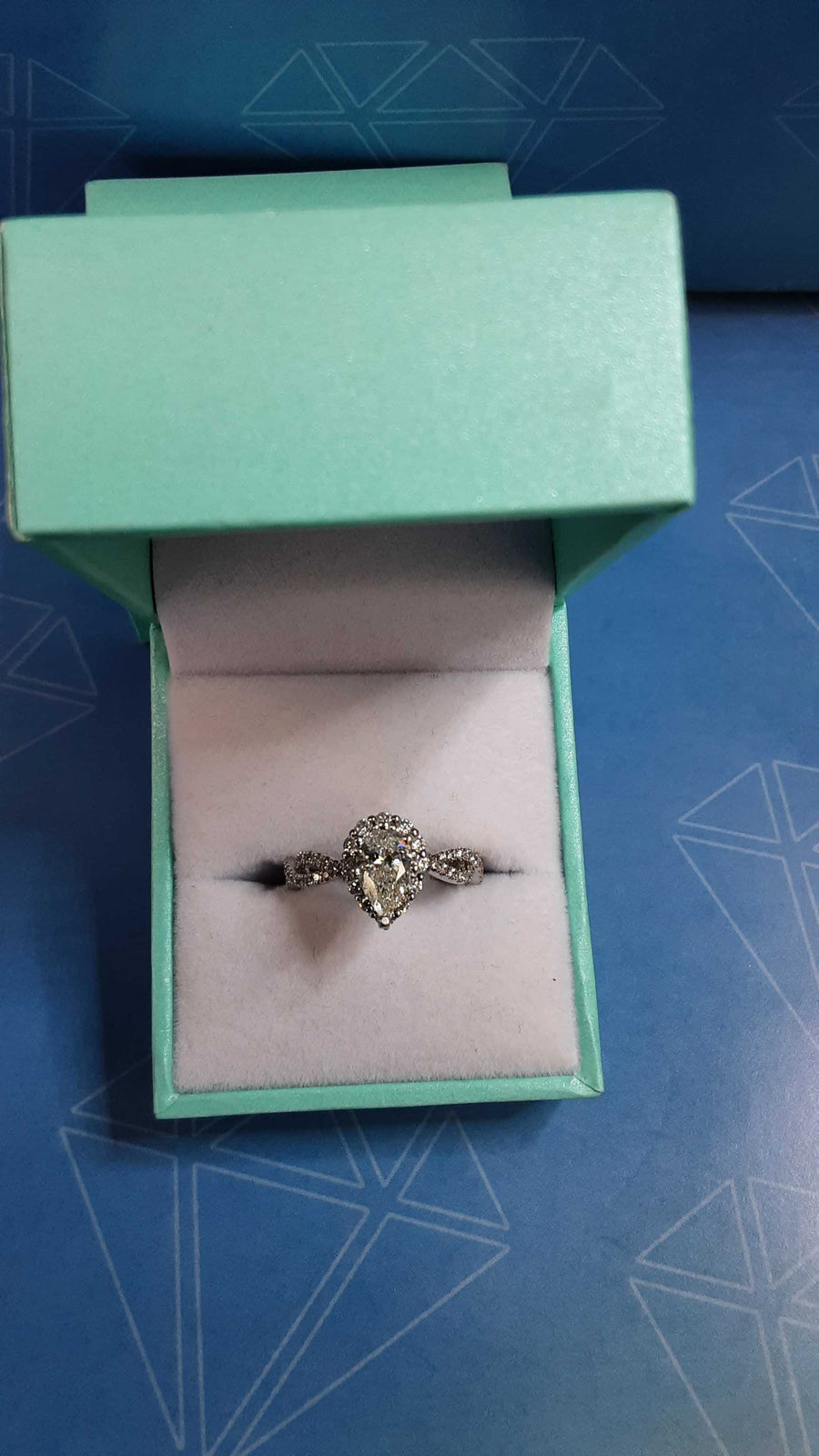 Ring - Engagement Set - White Gold 14k (.585) 4.5 grams Size 7