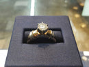Women's Ring - Solitaire - Yellow Gold 14k (.585) 5.3 grams Size 7.5