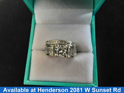 Ring - Engagement Set - White Gold 10k (.417) 9.6 grams Size 5.5