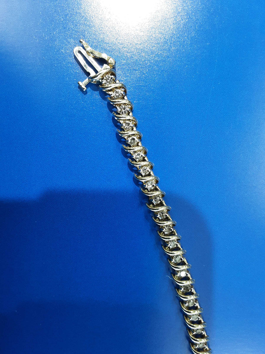 Tennis Bracelet - Yellow Gold 14k (.585) 12.7 grams 12 inch