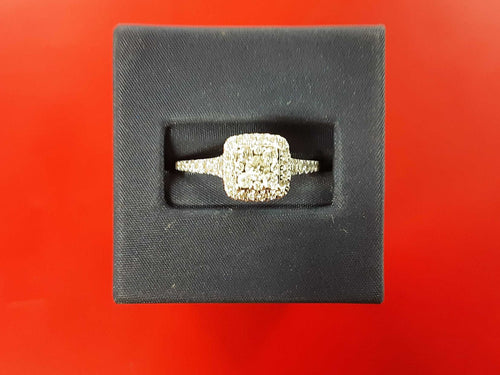 Ring - Engagement Set - White Gold 10k (.417) 3.2 grams Size 9