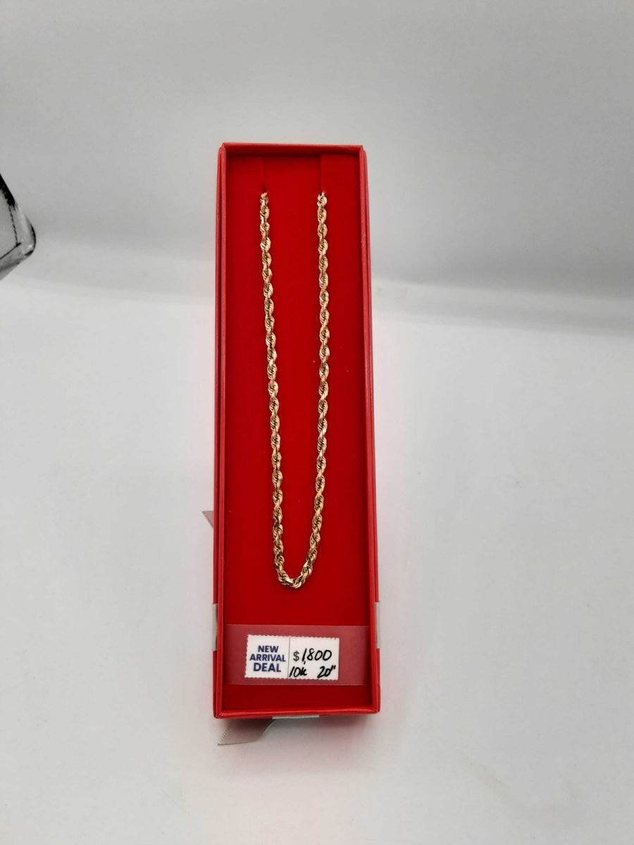 Rope Chain - Yellow Gold 10k (.417) 18.5 grams 20 inch