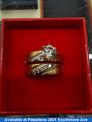 Ring - Engagement Set - Yellow Gold 14k (.585) 8 grams Size 8