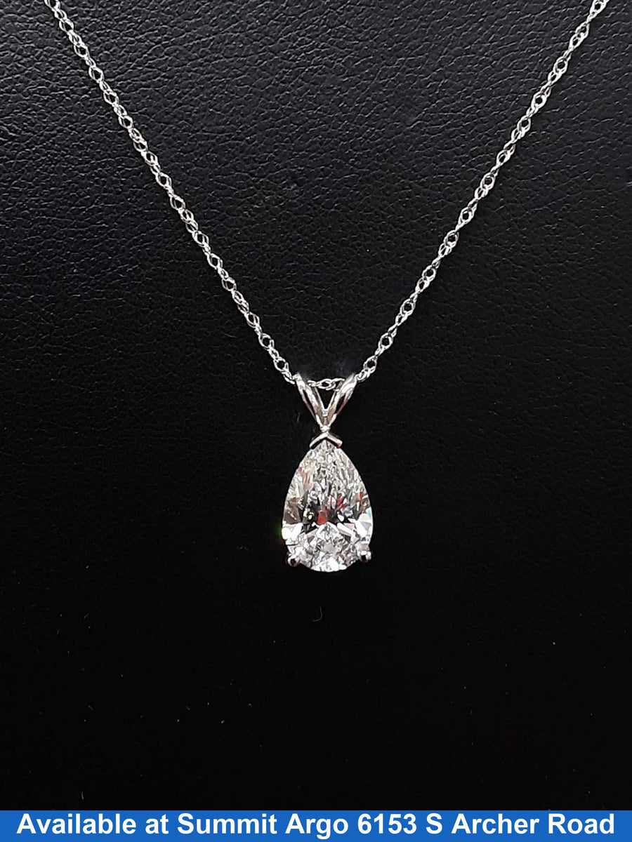 Diamond Pendant - White Gold 14k (.585) 1.6 grams
