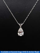 Diamond Pendant - White Gold 14k (.585) 1.6 grams