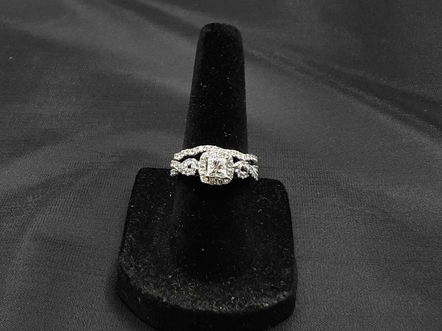 Ring - Engagement Set - White Gold 14k (.585) 6.5 grams Size 6