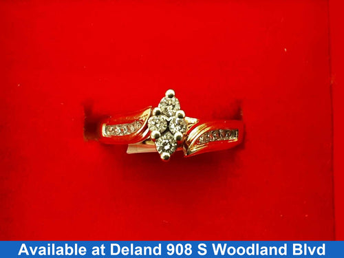 Ring - Engagement Set - Yellow Gold 14k (.585) 3.6 grams Size 7
